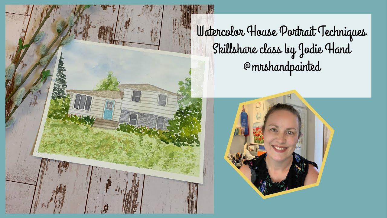 How to Paint Watercolor House Portraits Class - Full Original Skillshare Class