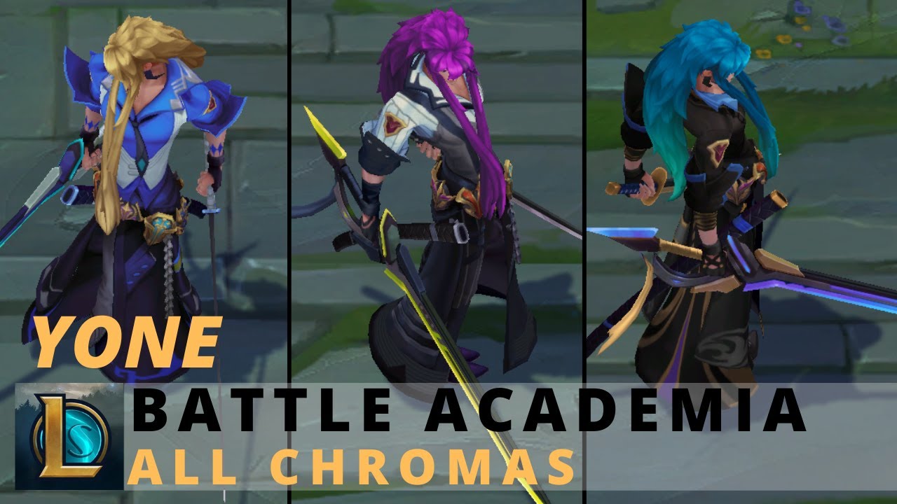 Battle Academia Yone All Chromas - League of Legends