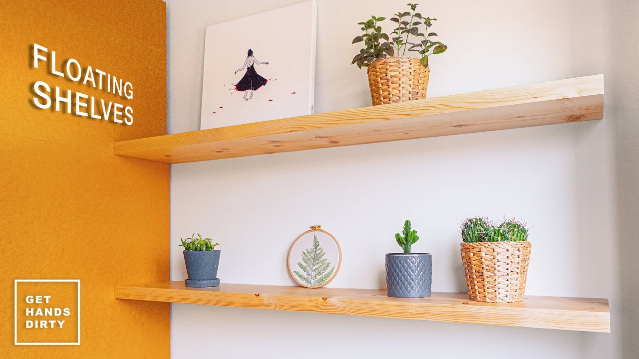 How to Make Floating Shelves Without Metal Hardware // Tiny Apartment Build Ep.14