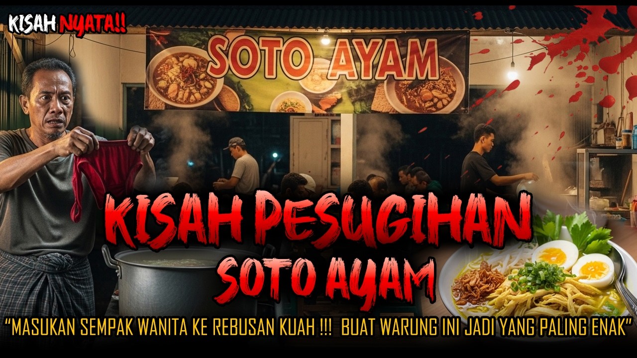 SEREM BANGETI!!  KISAH PESUGIHAN WARUNG SOTO AYAM ,CAMPUR S3MPAK WANITA KE KUAH BUAT SOTONYA ENAK
