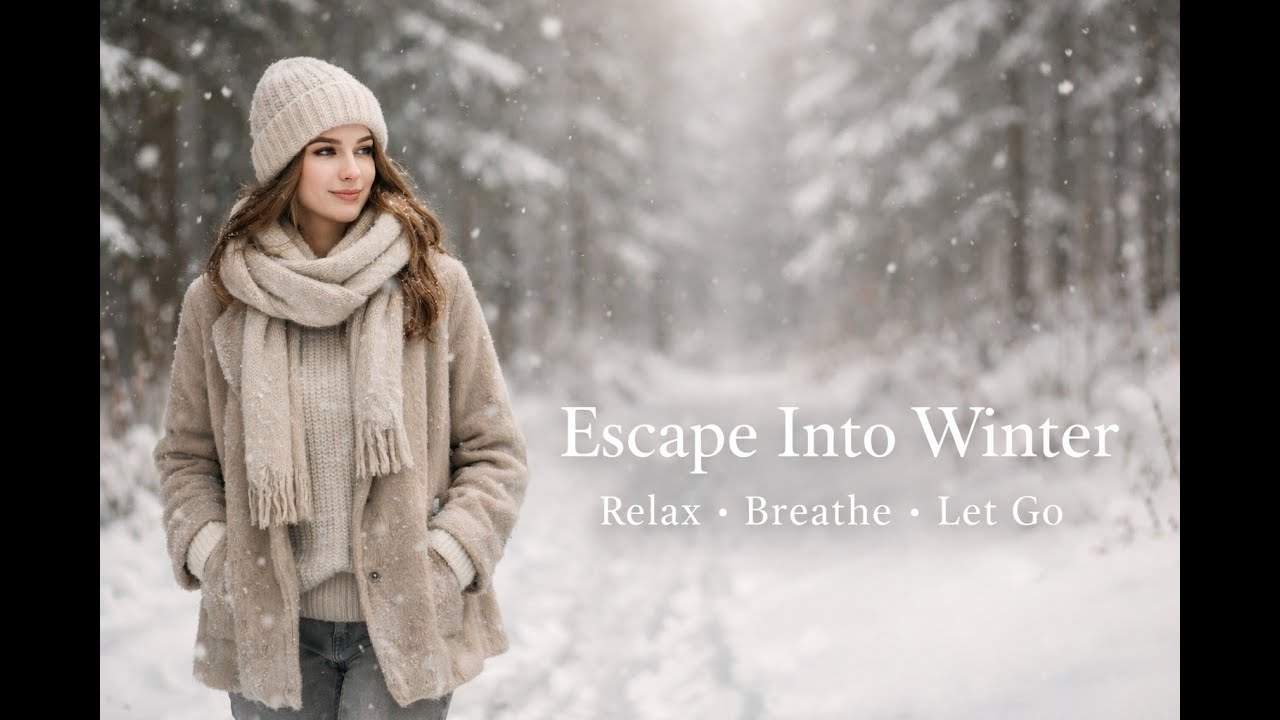 Winter Forest Snowfall ❄️ Relaxing Music for Stress Relief, Sleep & Calm Mind