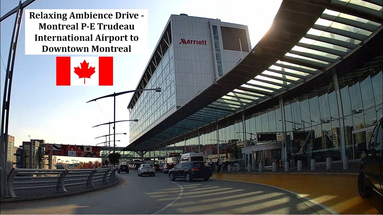 Driving Montreal 4K Relaxing Sound - P-E Trudeau International Airport to Downtown Montreal #24