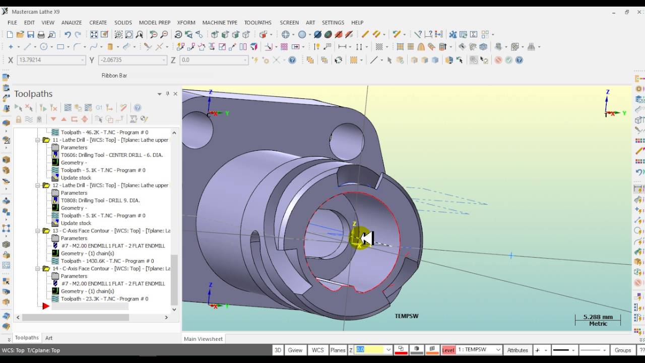 Mastercam C Axis Delik1