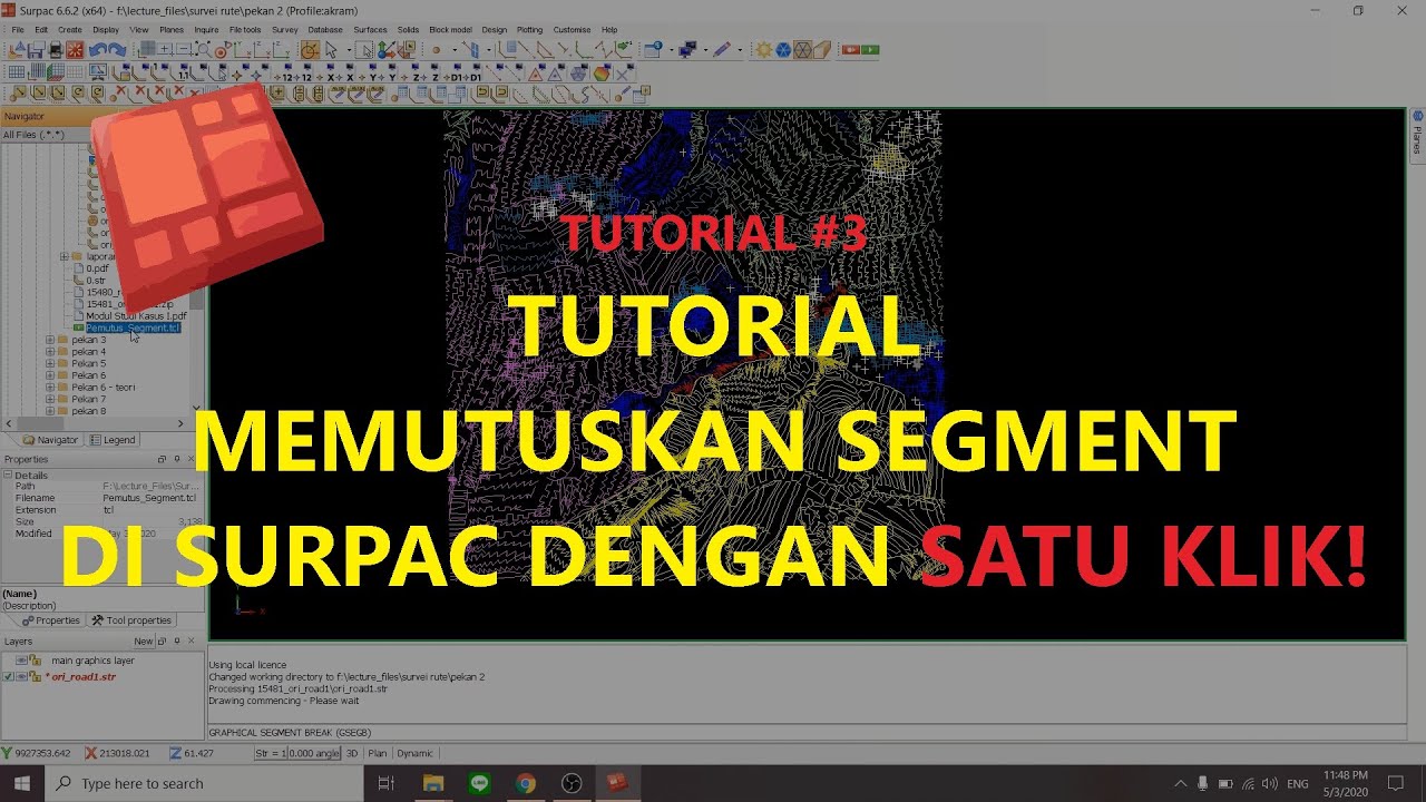 [TUTORIAL] Memutuskan segment di surpac dengan hanya sekali klik!