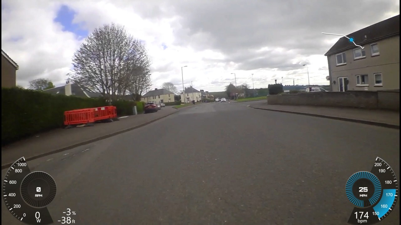 Cycling into Stewarton 22nd April 2017