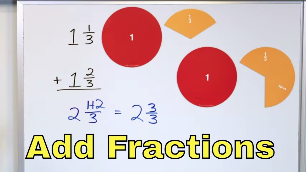 Adding Fraction & Mixed Numbers w/ Common Denominators - Part 1 - [23]