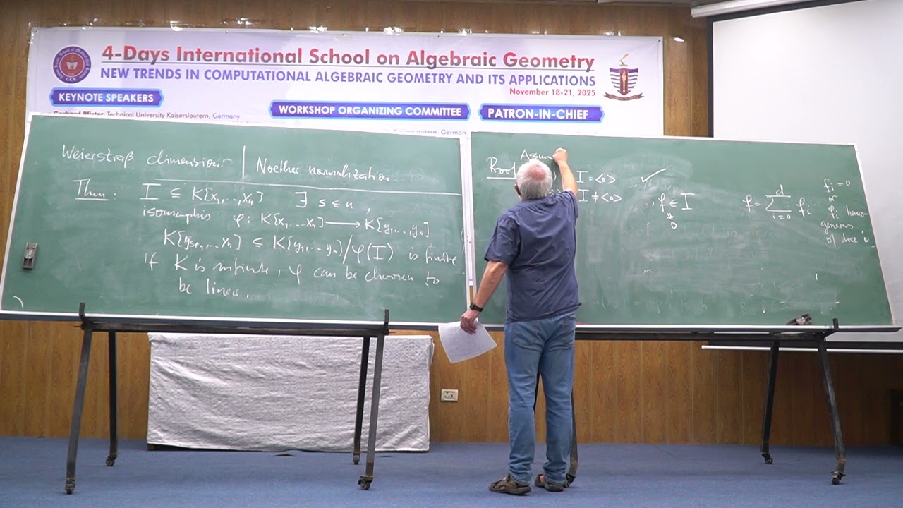 Lecture 1 (Part-B) by Prof. Gerhard Pfister | NTICAGAIA-2025 | Computational Algebraic Geometry