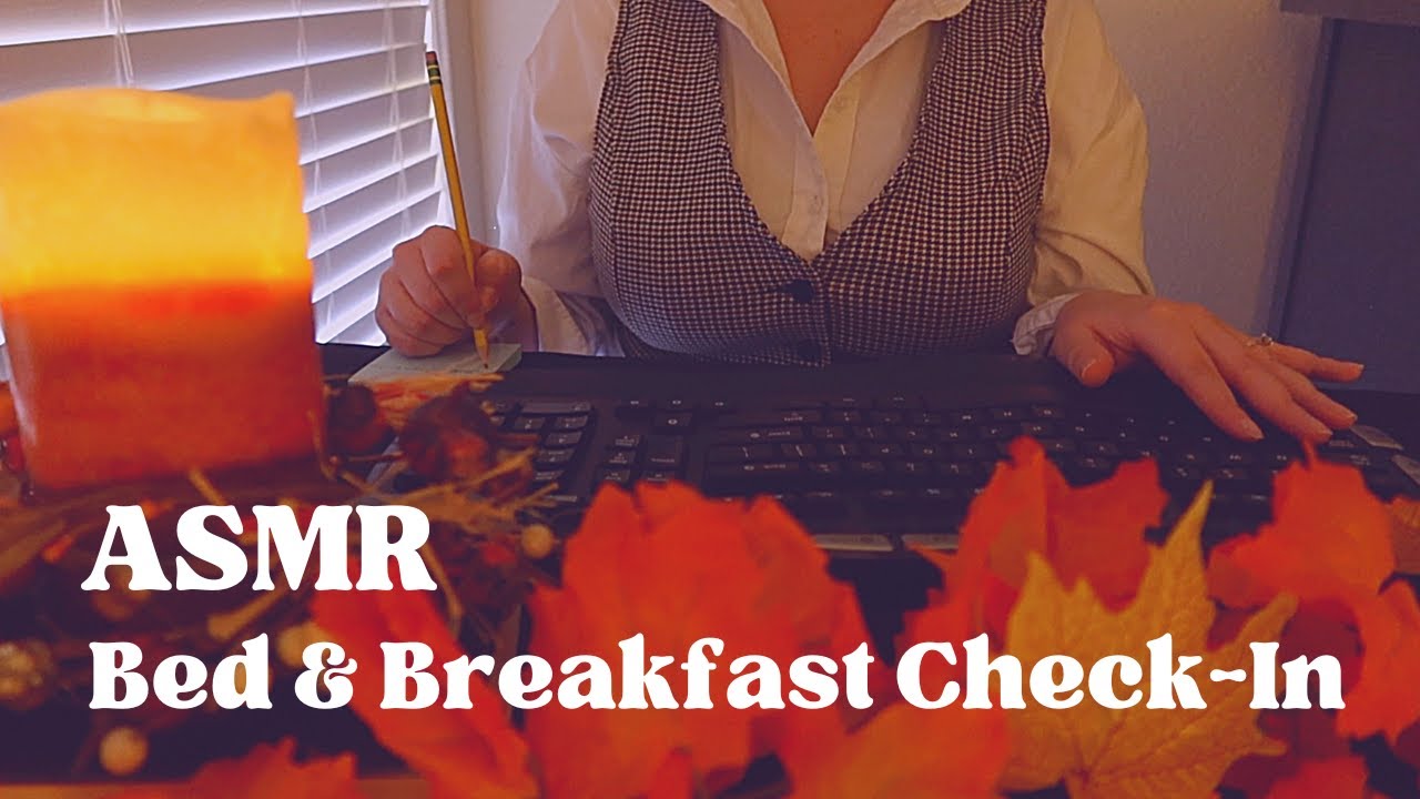ASMR Bed & Breakfast Check-In 🍁 Customer Service 🍁 soft spoken, gentle typing, pencil writing