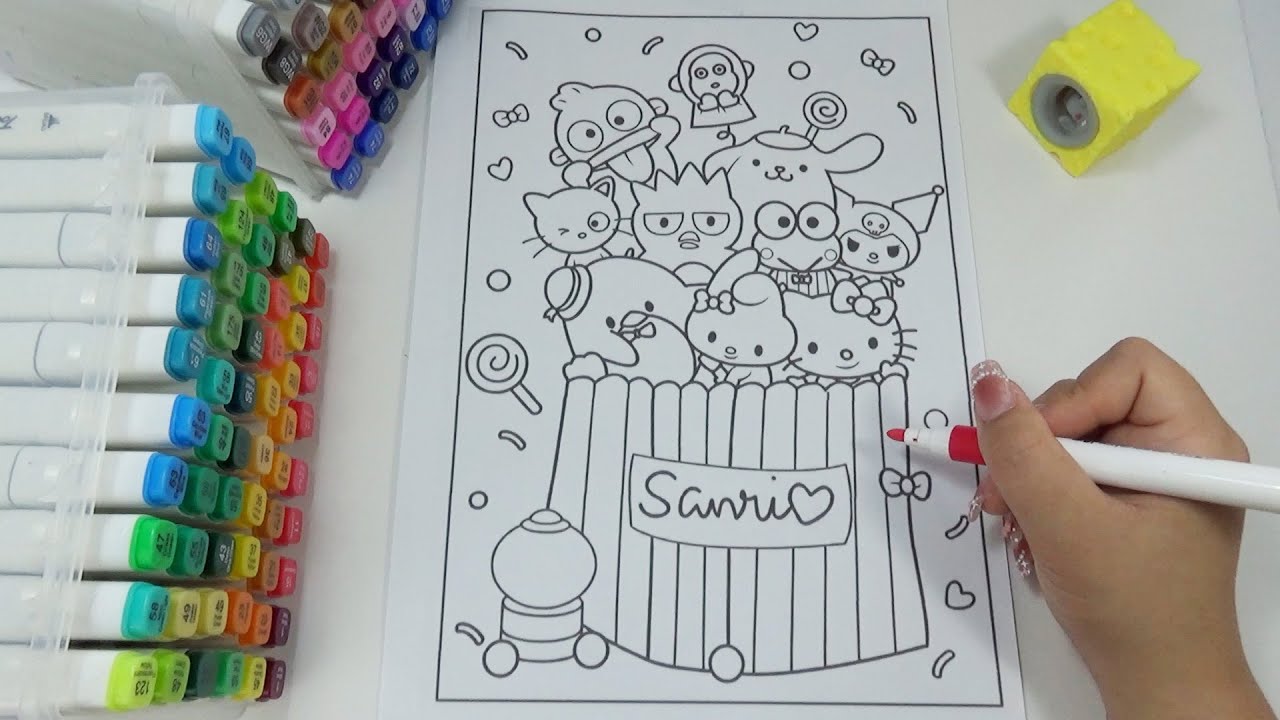 Creative Coloring Idea: Sanrio Party in a Bucket!