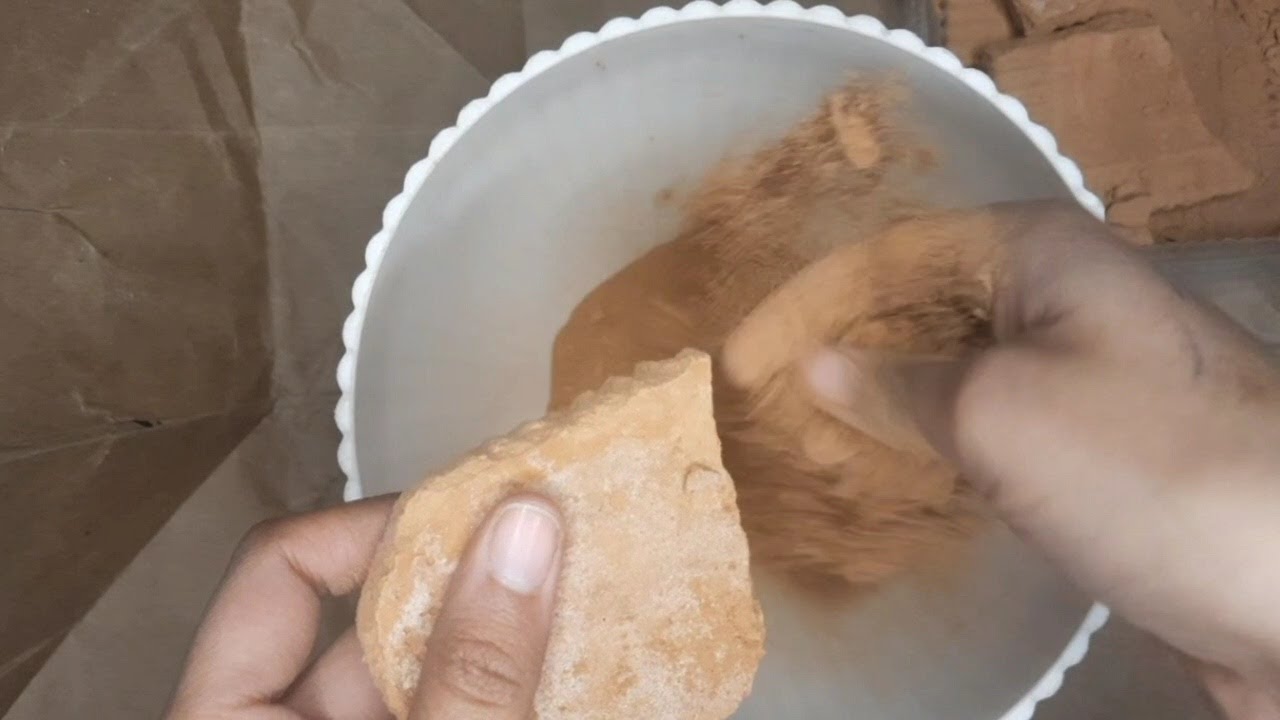 Asmr soft red dirt crumbling | #asmr #clay #relaxing
