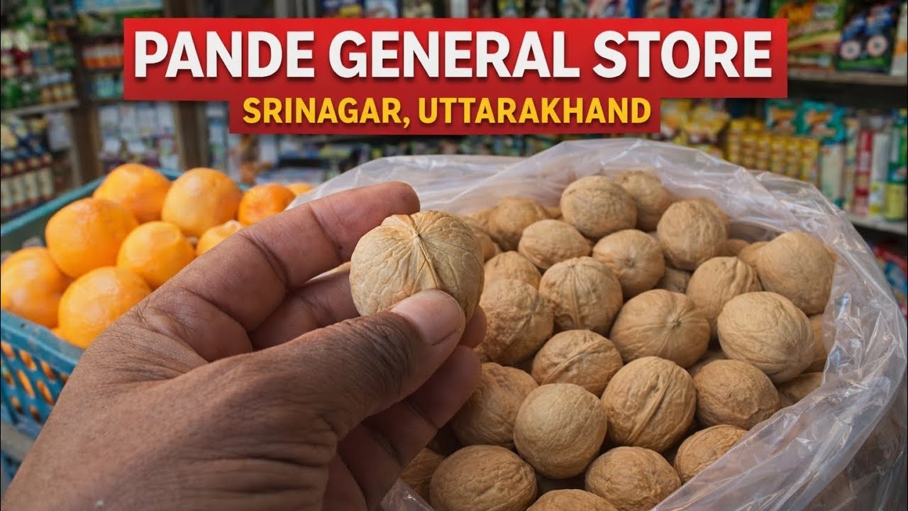 Pandey General Store Amyari | Price and Quality of Fresh Pahadi Walnuts | Village Shop Vlog