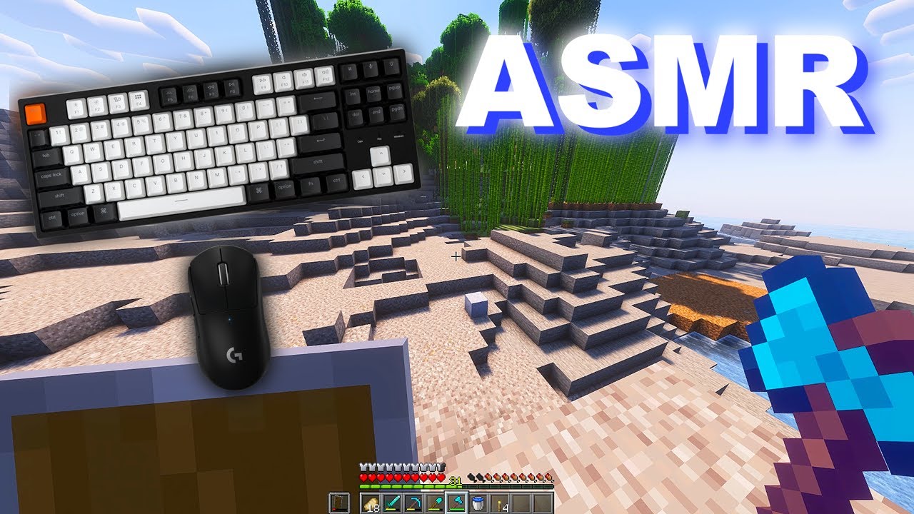 ASMR Gaming Minecraft Server Tour Keyboard Sounds & Whispering