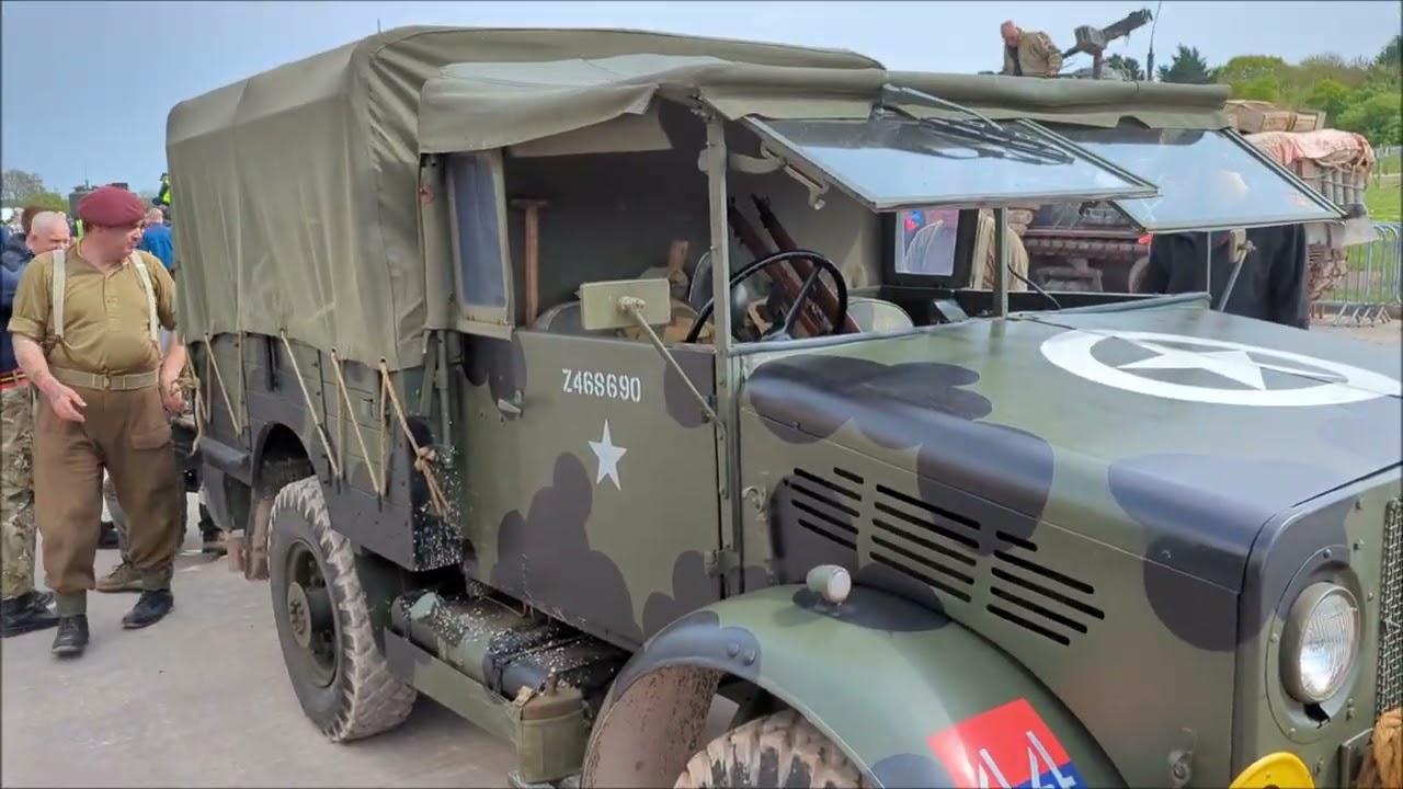 Bedford MW 15 CWT 4x2 Truck, with QF 2 pdr Anti-Tank Gun, close up at Tiger Day Spring 2025