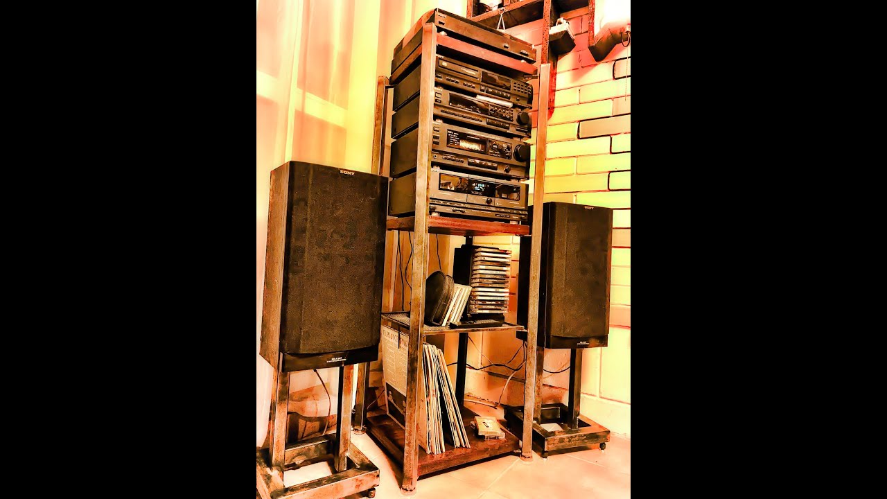 Стойка для аудио-аппаратуры / audio equipment rack (Loft style)