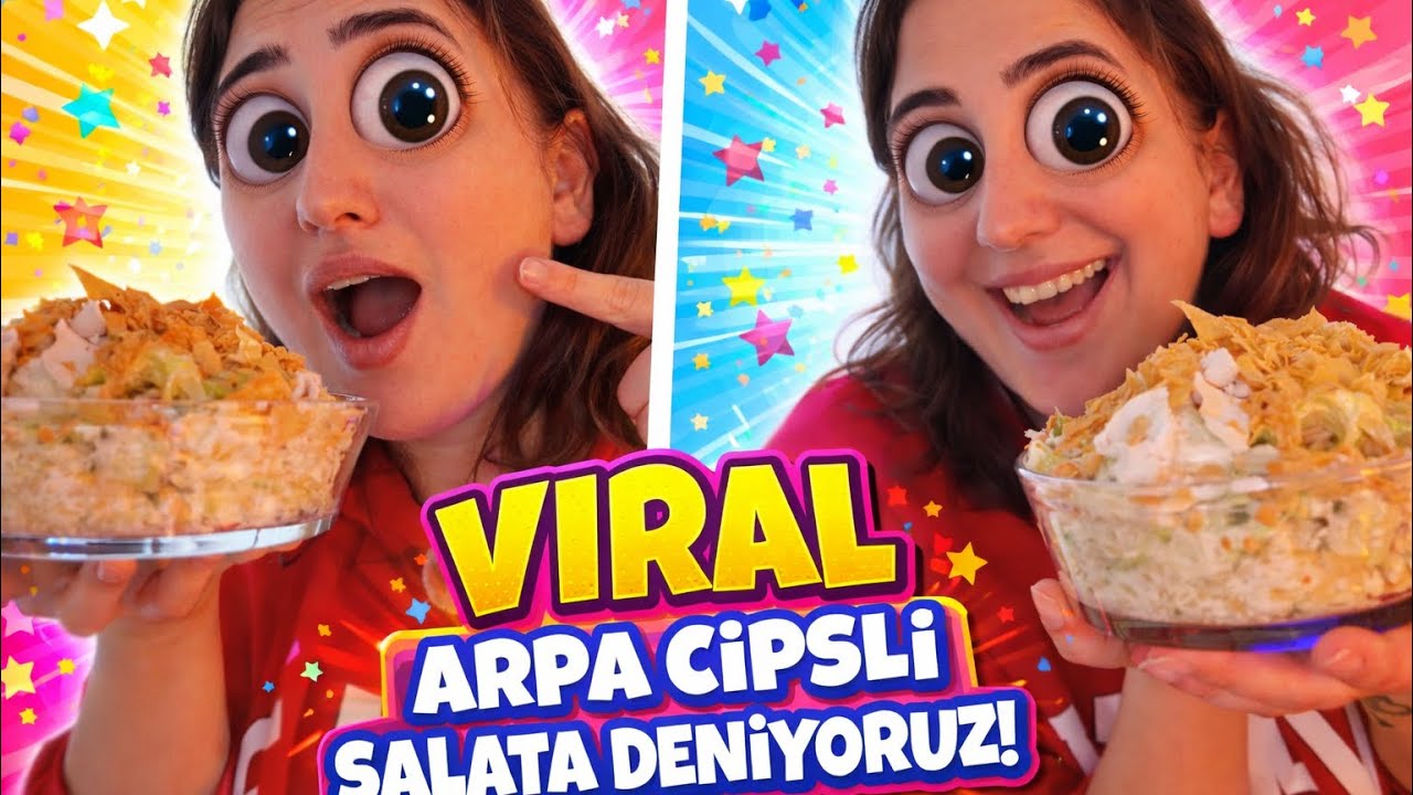  Viral Salata Denemesi! Arpa Sehriyeli Cips Salata Mukbang Mutfak🧘‍♀️ #eating #arpasehriyelisalata