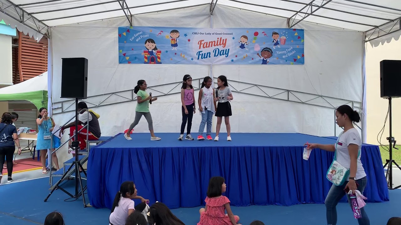 Singing Shake It Off at CHIJ OLGC family fun day 2019