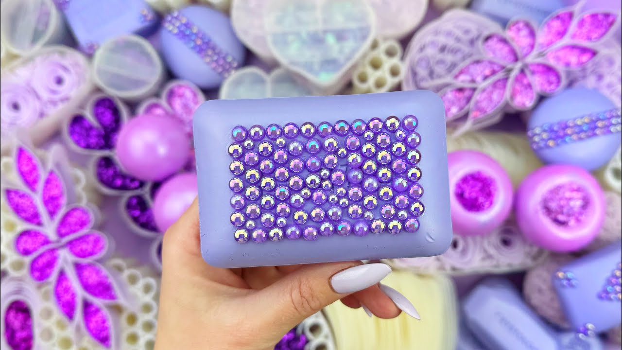 [ASMR]SOAP&GLITTER★Soap boxes with foam&glitter★Crushing soap ★4K★ 바삭바삭한 비누★