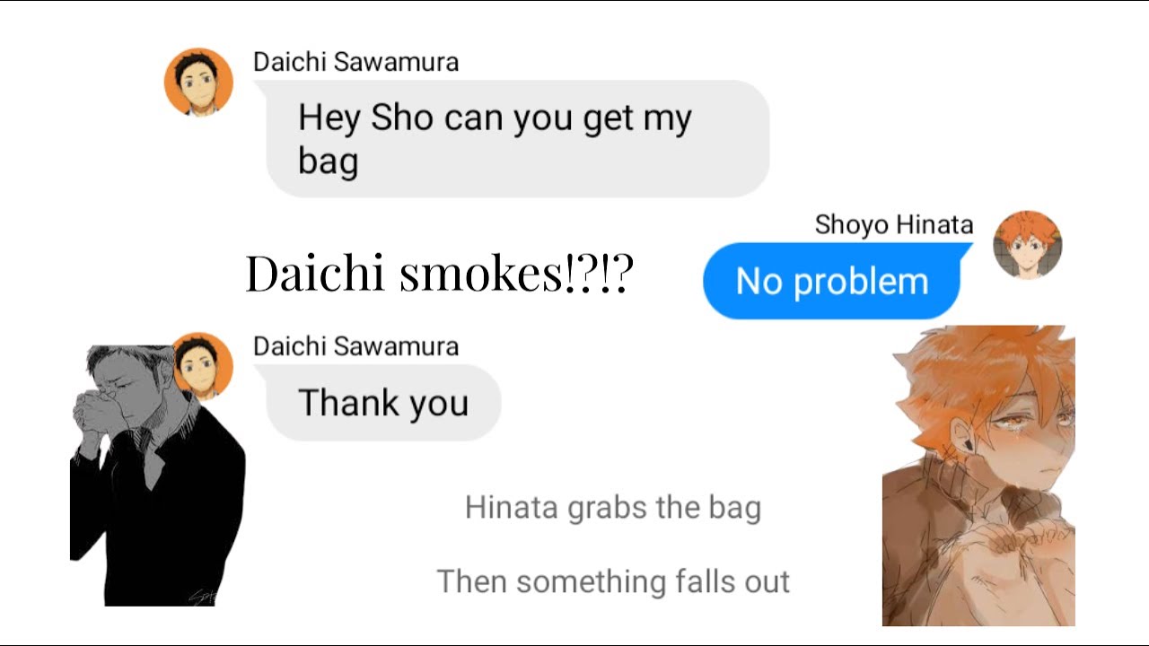 Daichi and Hinata had an argument! (1/2) ft. rare ships | Haikyuu texts
