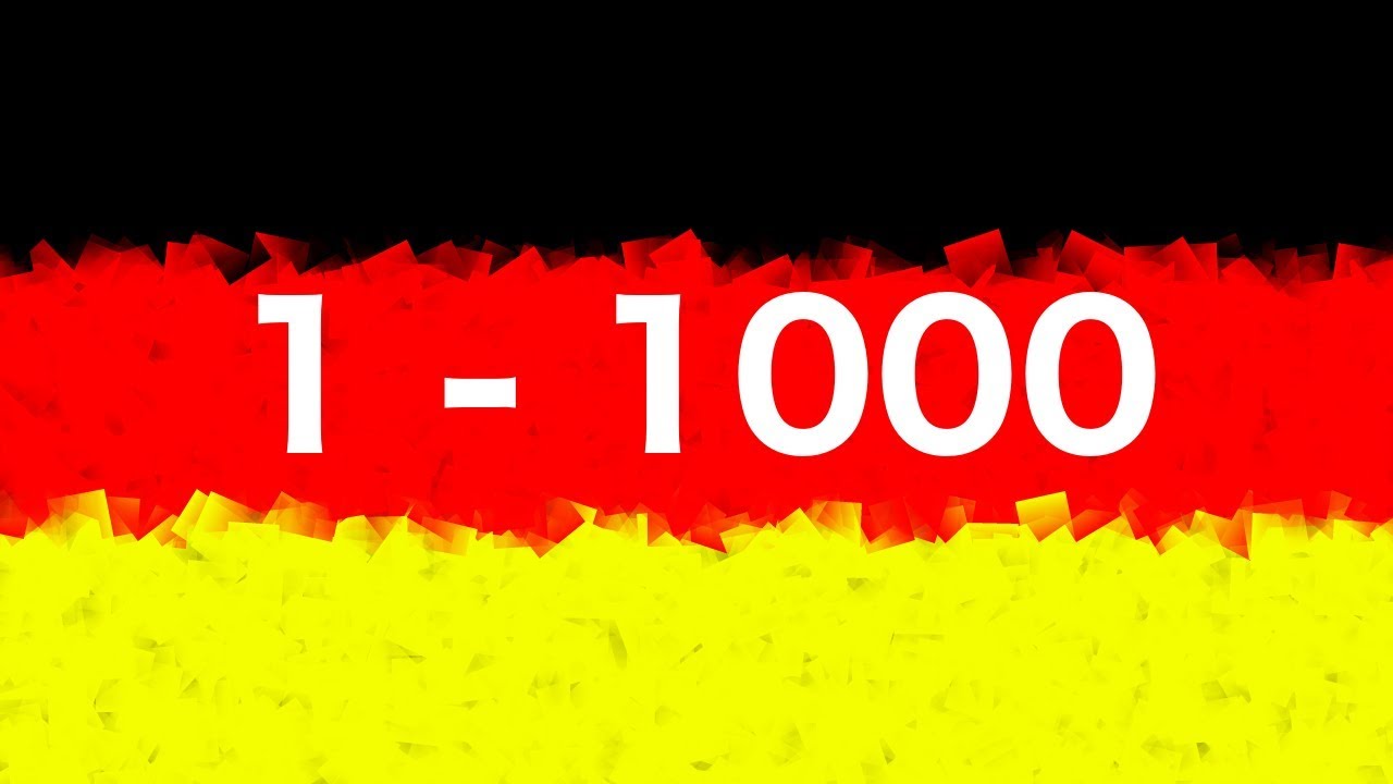 цифры на немецком от 1 до 1000