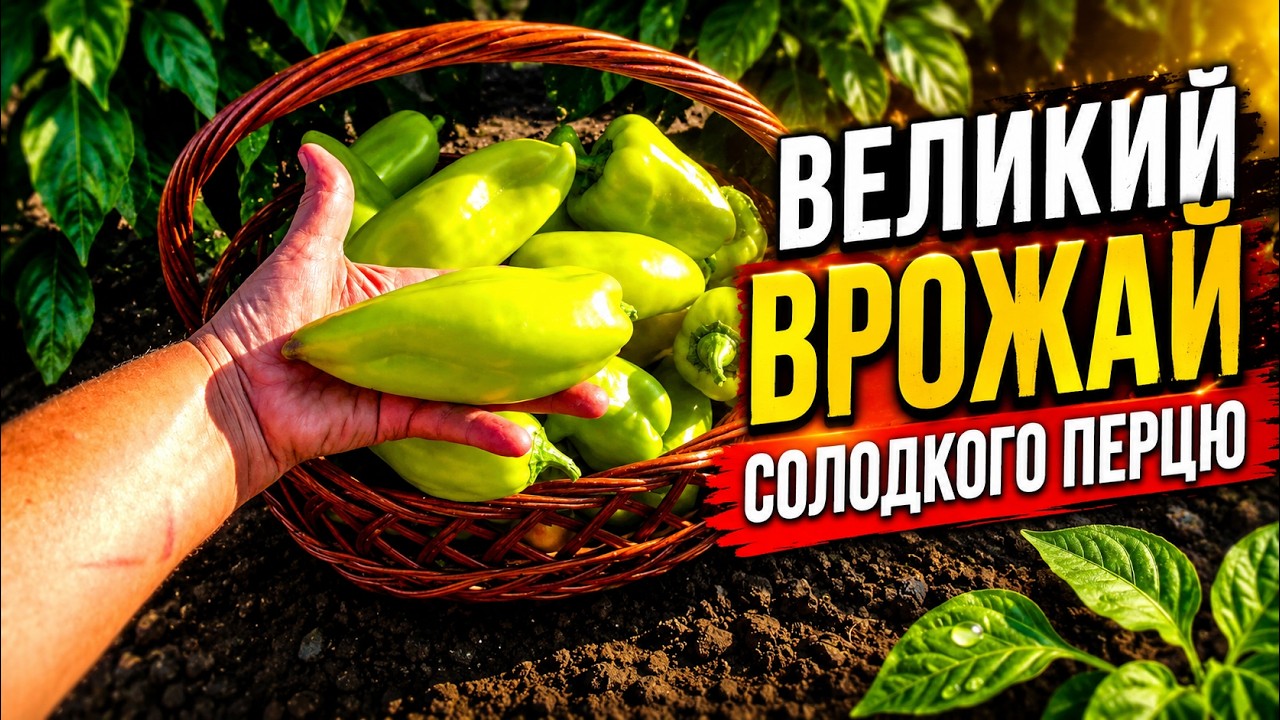 З розсади, вирощеної на підвіконні- ВЕЛИКИЙ ВРОЖАЙ СОЛОДКОГО ПЕРЦЮ. Багато перцю з невеликої грядки.