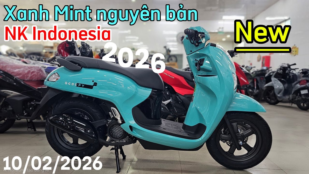 Báo giá SCOOPY NK Indo: màu Xanh Mint 2026 tuyệt đẹp tại CH Mai Duyên. Khải Phạm #scoopy #110 #2026 