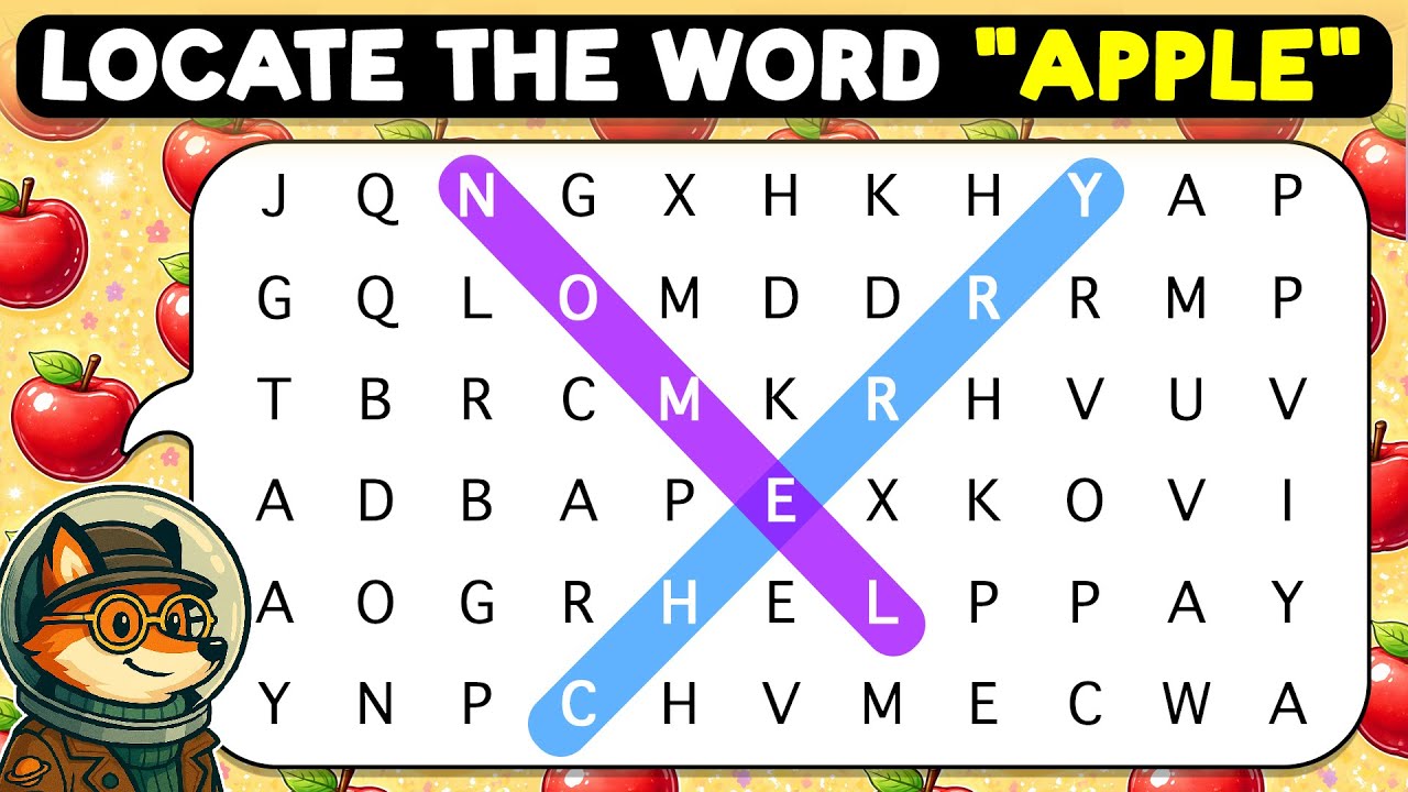 🦊🔍 Word Search Puzzle | Categories: Library Theater Birthday 🔎🦊 | Word Search Puzzle