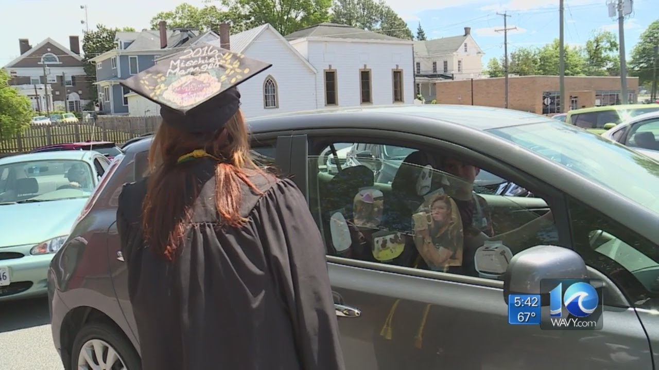 Drive-by graduation makes graduates cry and helps them find the silver lining