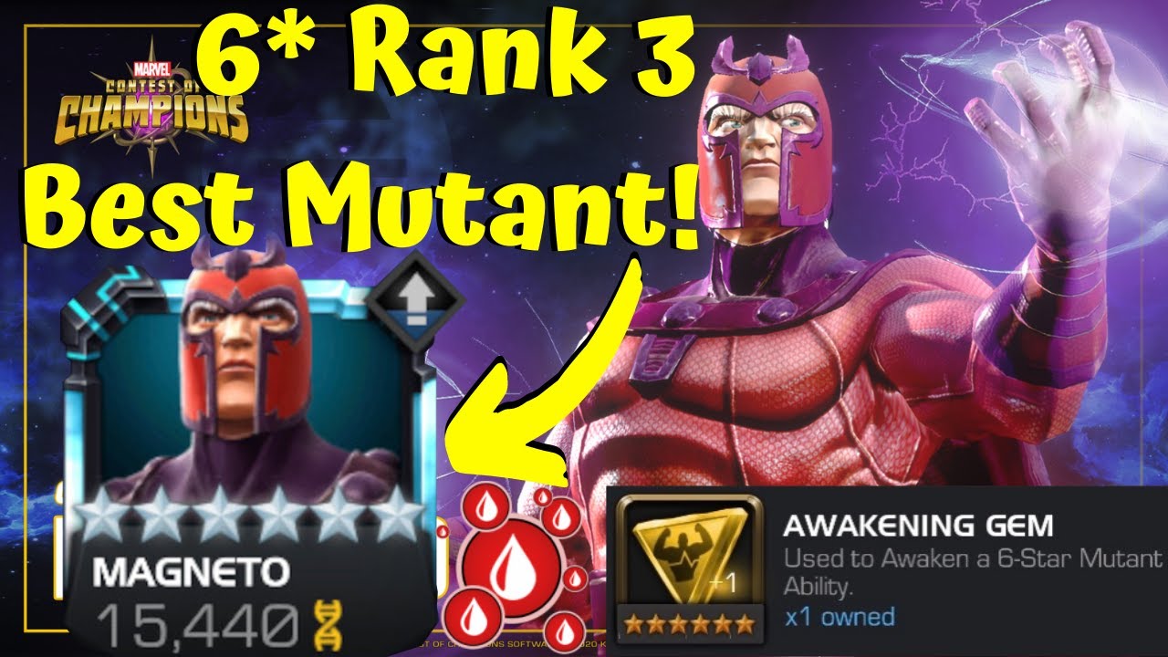 Новый 6* Магнето 3-го ранга! Лучший мутант! Безумный геймплей! Самоцвет пробуждения! — Marvel: Би...