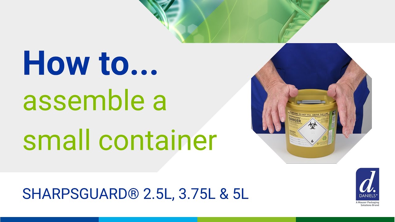 How to assemble a small SHARPSGUARD® container (yellow)