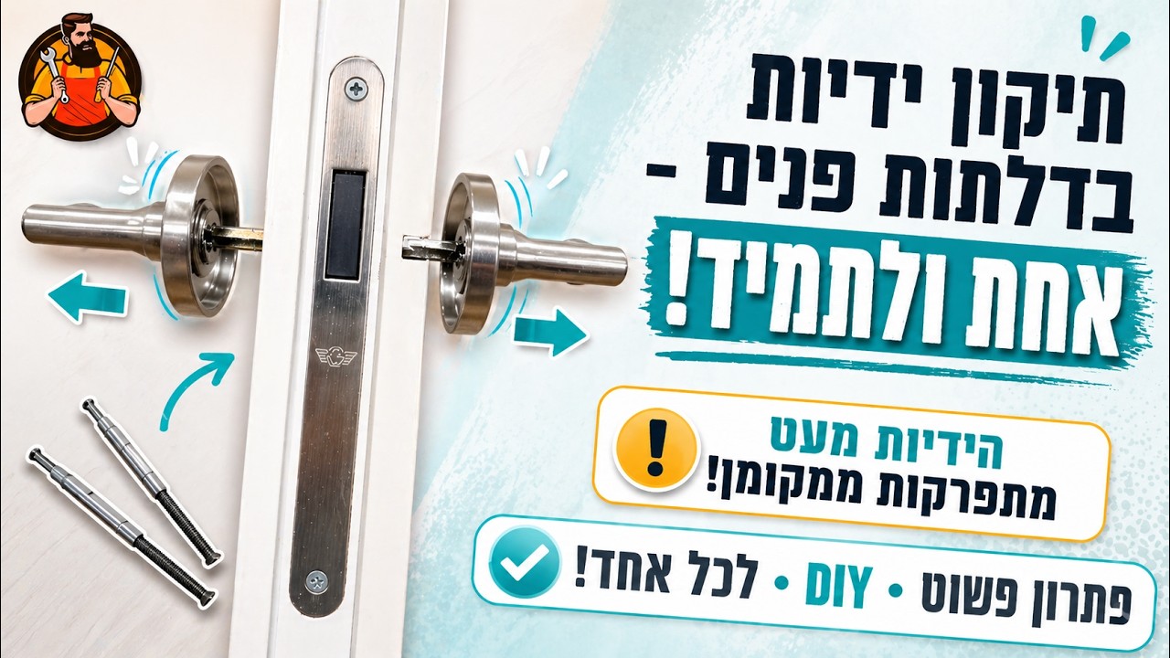 תיקון ידיות בדלתות פנים - אחת ולתמיד | Repairing handles | ידיות פנדור | עשה זאת בעצמך