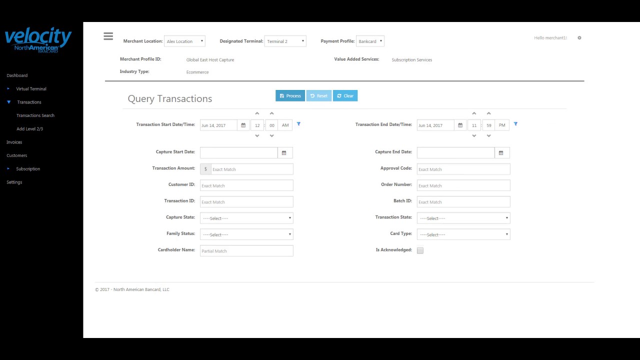 Velocity Virtual Terminal: Transaction Adjustment