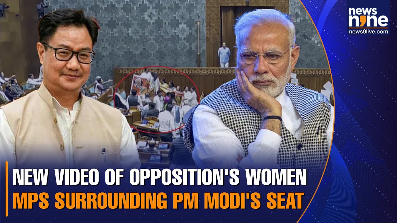 New video of Opposition's women MPs surrounding PM Modi's seat in Lok Sabha surfaces