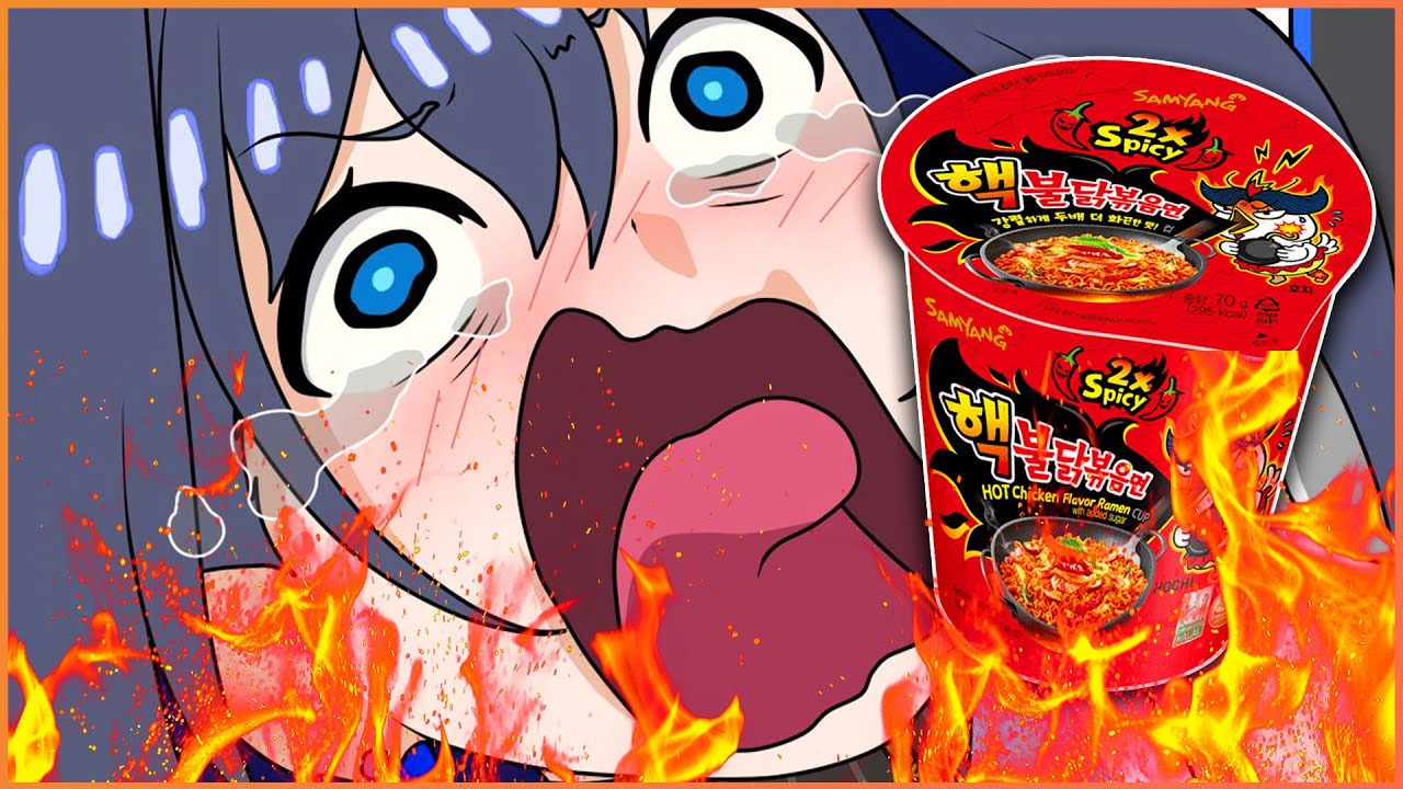 Kronii does the spicy noodle challenge [Hololive EN]