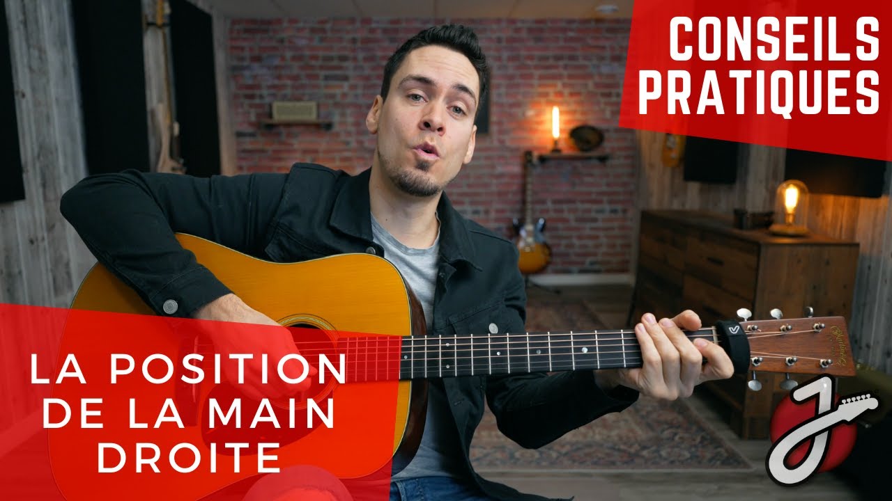 COMMENT BIEN PLACER LA MAIN DROITE à la GUITARE ACOUSTIQUE