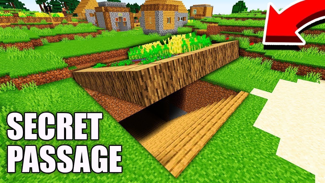 How to BUILD SUPER SECRET PASSAGE in FARMLAND in Minecraft ? FARMLAND TUNNEL ! CURSED passage