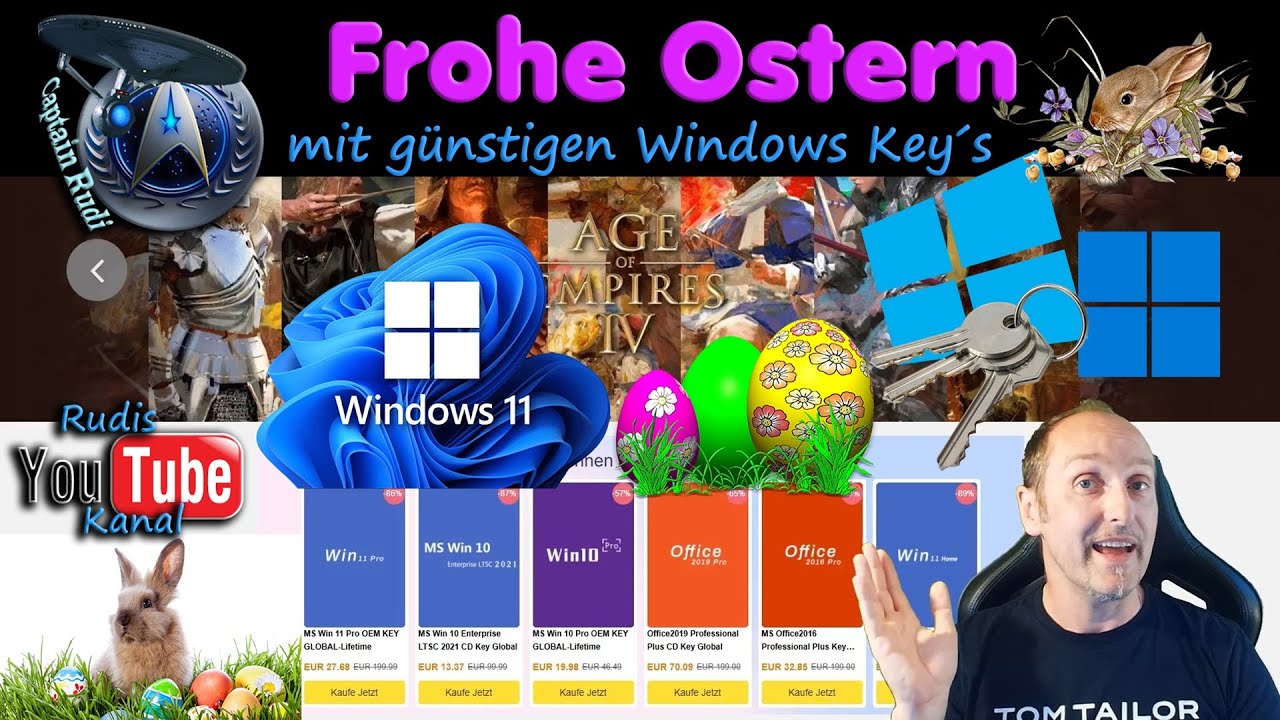 Frohe Ostern w&uuml;nscht euch Rudi mit VIP-SCDKEY -- Windows 11 cdkey --  ;) ;)