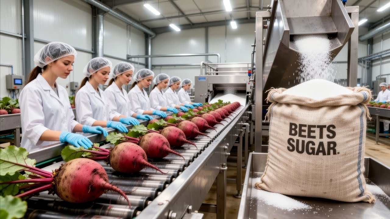 How Sugar Is Made From Beetroot | Complete Factory Process | AI Documentary | 