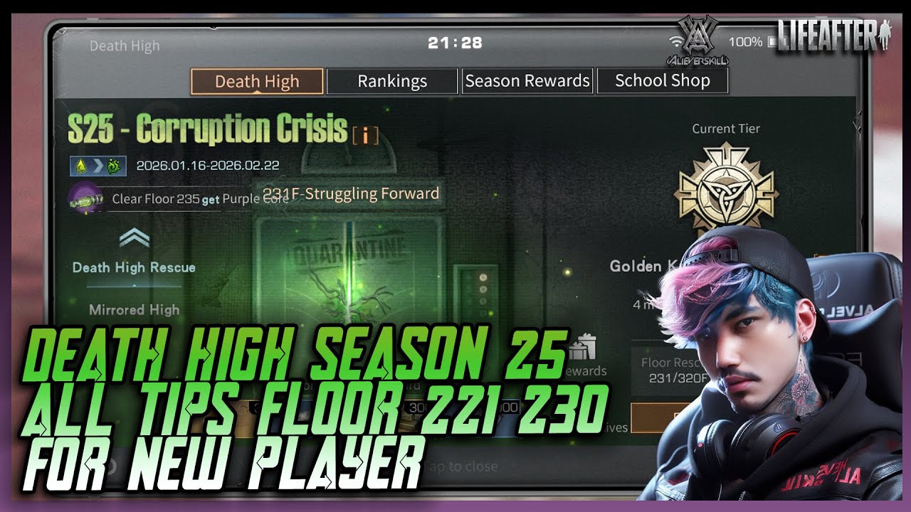 Death High Season 25 Floor 221-230 - Lifeafter DH Tips Boss Floor