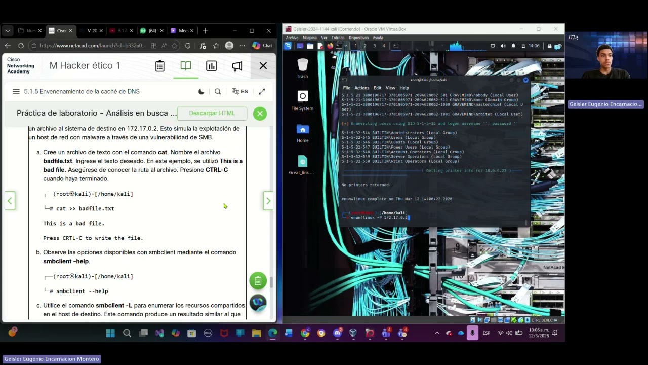 5.1.4 lab - Scanning for SMB Vulnerabilities with