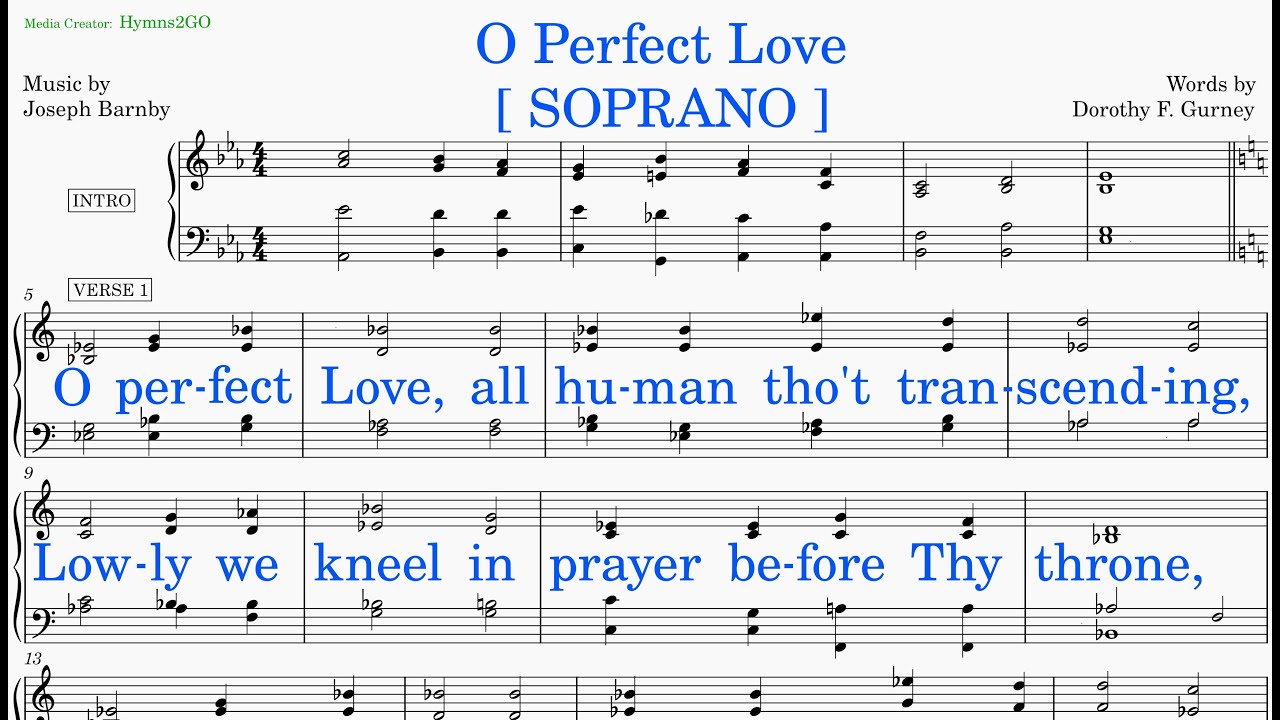O Perfect Love  (Barnby - Gurney) [v2] Soprano