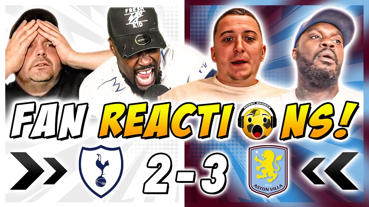 Spurs Fans GO MENTAL 🤯 Reactions to Tottenham 2-3 Aston Villa | Premier League Fan Reactions