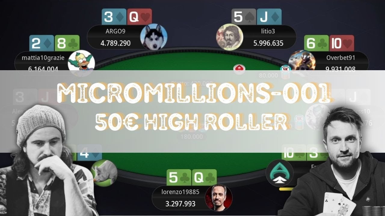 🇮🇹 MicroMillions-001: &euro;50 High Roller MB ARGO9 | Fruet | Overbet91 - Final Table Replay