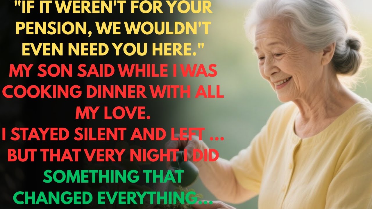 “If It Weren’t for Your Pension, We Wouldn’t Even Need You,” My Son Said… But That Same Night…