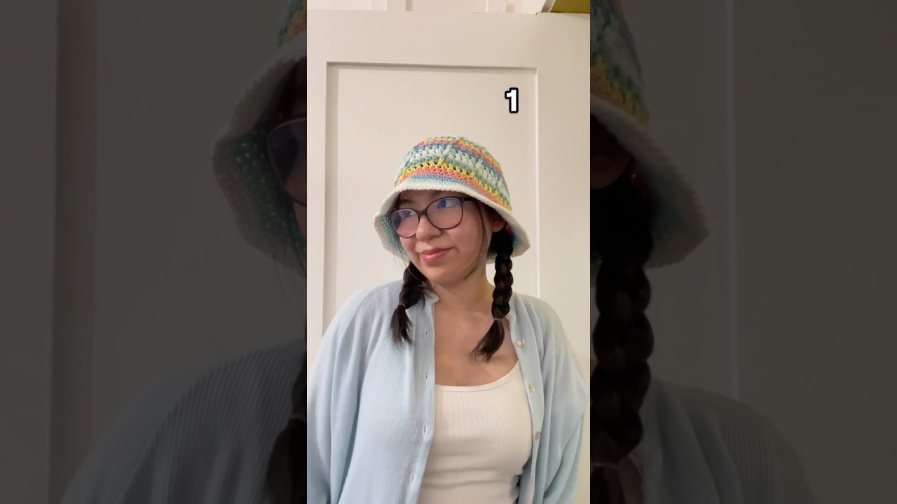 CUTE BUCKET HAT HAIRSTYLES✨ #smallbusiness #crochetbuckethat #shopsmall #hairstyles #madewithlove