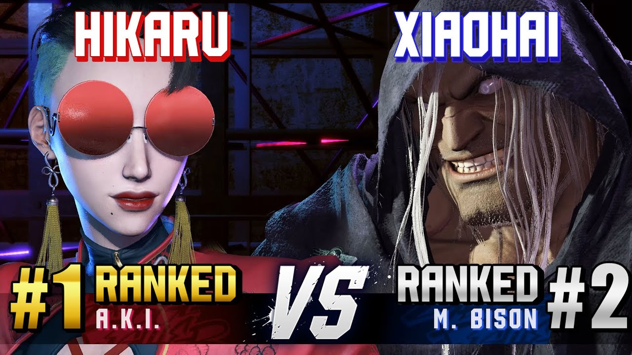 SF6 ▰ HIKARU (#1 Ranked A.K.I.) vs XIAOHAI (#2 Ranked M.Bison) ▰ High Level Gameplay