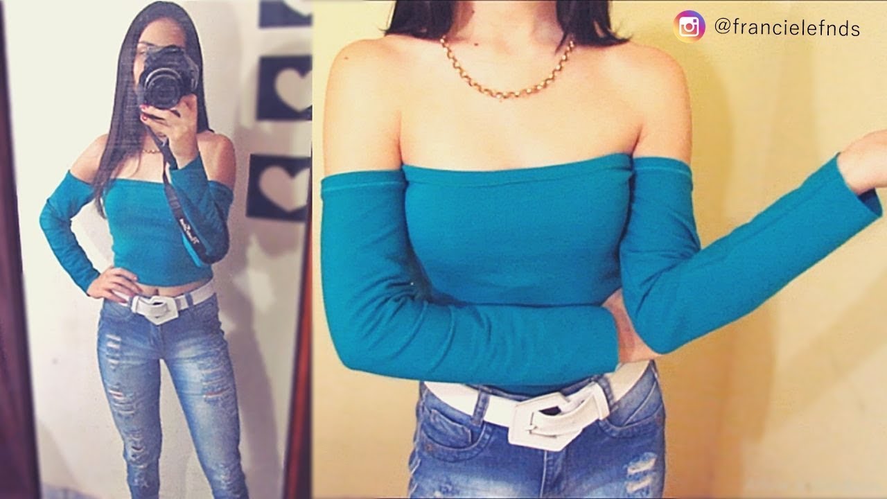 Como fazer BLUSINHA EM 5 min | DIY | FAÇA VOCÊ MESMA