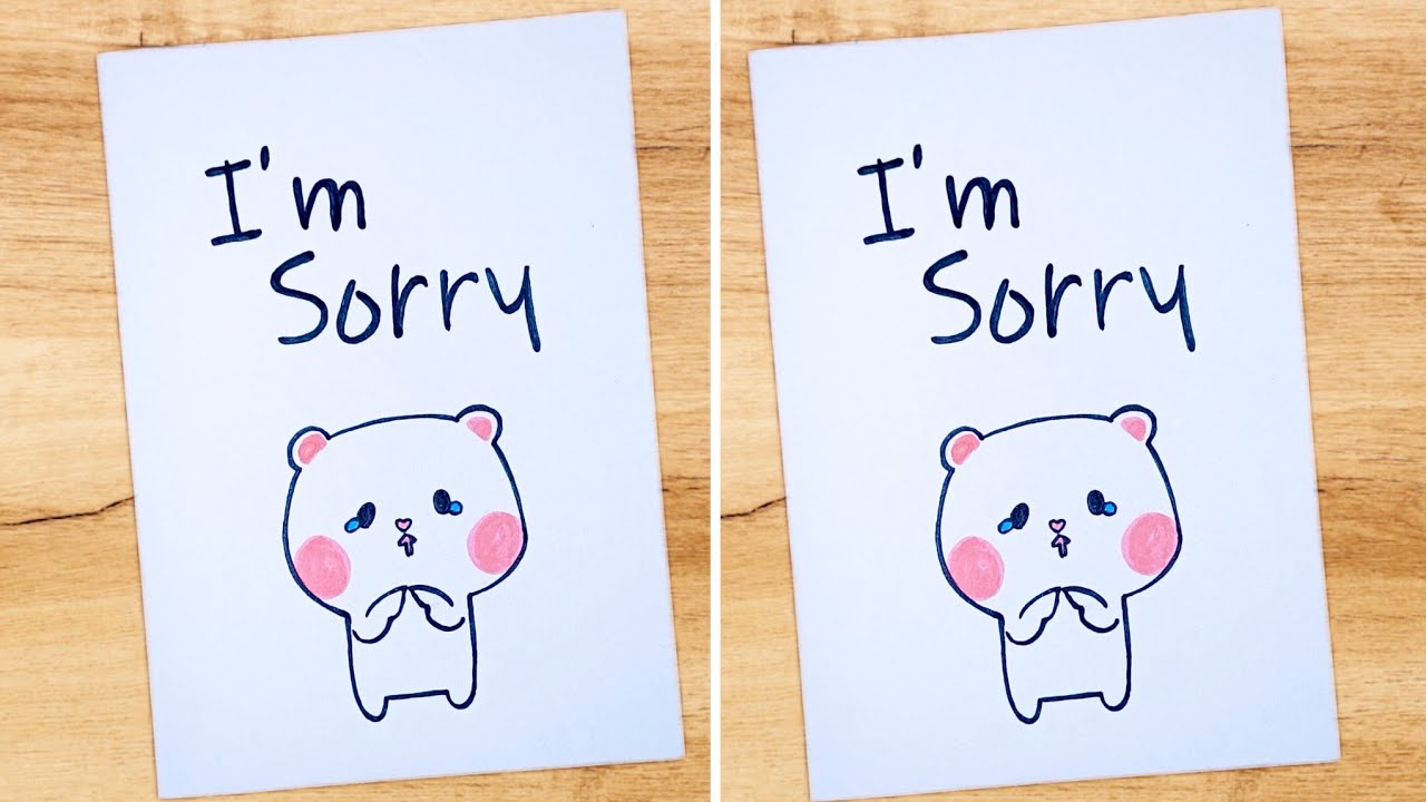 Apologize Card Idea 🐰 / Sorry Card For Best Friend / How to Make Sorry Card / Sorry Card Tutorial