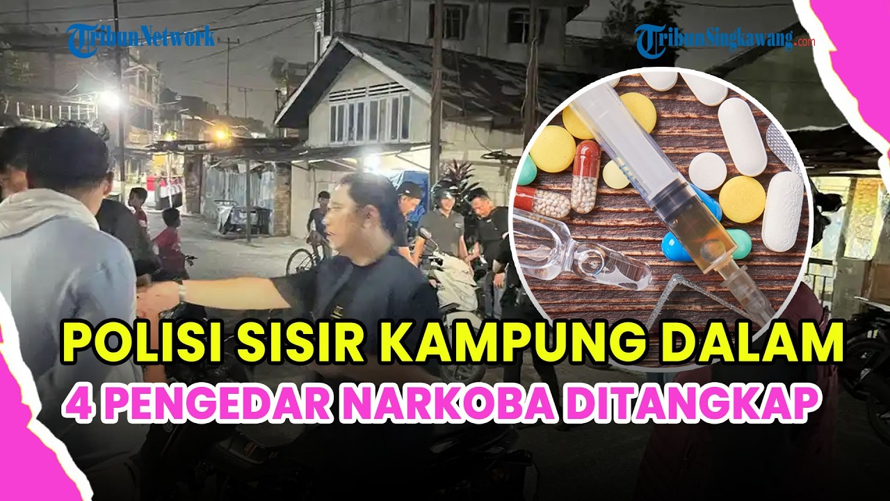 🔵 OPERASI KRYD PEKANBARU! 4 PELAKU PEREDAR NARKOBA DIAMANKAN JALAN KAMPUNG DALAM