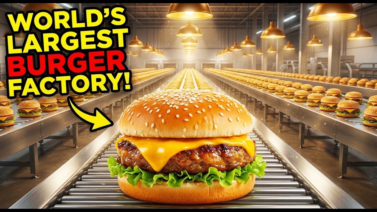 Giant Burger Factory: How Millions of Burgers Are Made Every Day