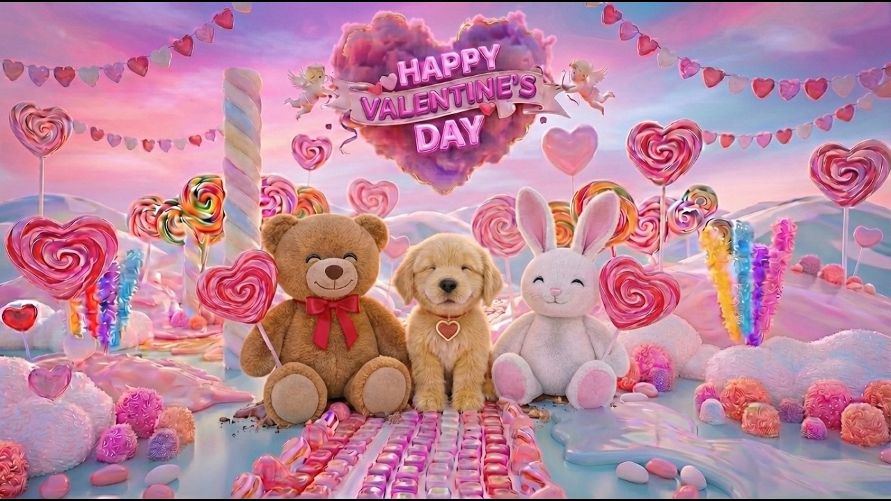 💖 Valentine's Day Cuteness Overload | Relaxing Music & Peaceful Play